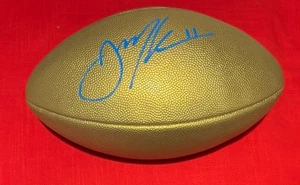 Julian Edelman PATRIOTS Gold NFL Duke Replica Football handsigniert signed JSA - Bild 1 von 4