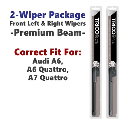 Wipers 2pk Beam Wiper Blade fits 2012+ Audi A6, A6 Quattro, A7 Quattro 19260/210 - Image 1 of 4