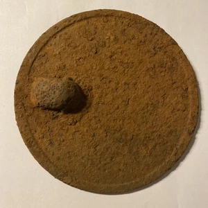 "Antigua tapa de quemador de estufa de hierro fundido oxidado vintage 6 3/8"" cocina pesada antigua excavada" - Imagen 1 de 17