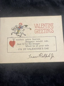 Valentine Greetings Card AM Davis Cards Boston - Picture 1 of 10