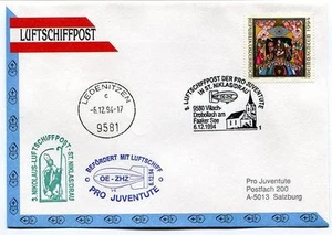 1994 Luftschiffpost n. 8 Pro Juventute Dirigibile OE-ZHZ Ledenitzen St. Niklas - Picture 1 of 1