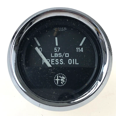 Alfa Romeo Oil Pressure Gauge Italy Italia Vintage  Jaeger Foto 1 de 4