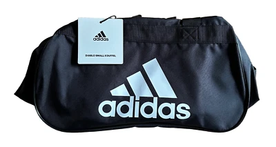 Adidas Diablo Small II Duffel Gym Training Bag Adjustable Strap Black/White NWT - Image 1 of 3