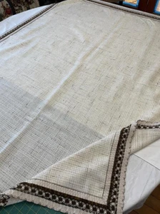 Jolentex Tablecloth Braid Trim Brown Germany Decke Dolan 52x64 - Imagen 1 de 3