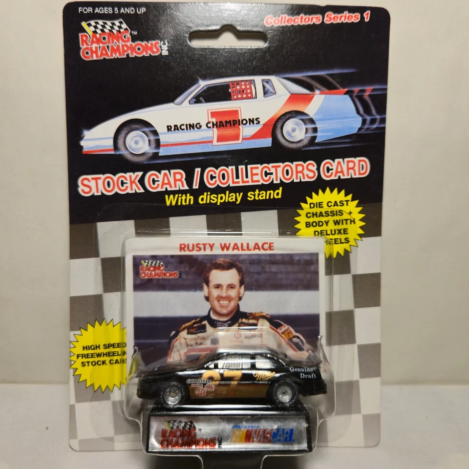 Racing Champions 1990 1:64 Serie 1 Rusty Wallace #27 Earnhardt Back Foto 1 de 1
