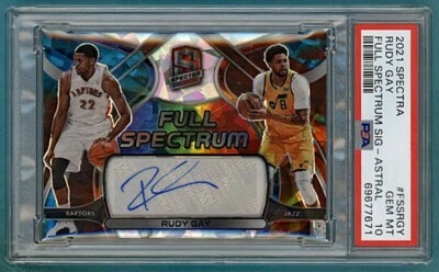 2021 Panini Spectra Full Spectrum Sigs Astral Rudy Gay Auto /49 #FSSRGY PSA 10! - Image 1 of 2