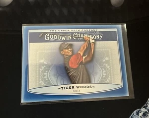 2019 Upper Deck Goodwin Champions Tiger Woods Royal Blue Parallel #75 - Picture 1 of 2