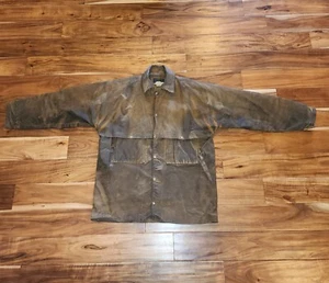 Vintage Black Bear Brand Workwear "Rain Tite" Canvas Tin Jacket SZ 17 Seattle - Picture 1 of 15