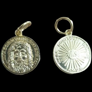Lote de 10 Medalla Santa Faz de Jesús Calidad Premium,(Oro), 1,8 cm - Imagen 1 de 4