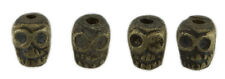 4 antyczne koraliki tybetańska czaszka metal mosiądz-o 8 mm -TYBET-7895