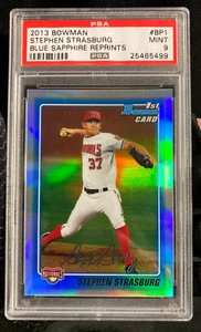 2013 Bowman Blue Sapphire Reprints Insert Stephen Strasburg #BP1 PSA 9 CF 52023 - Picture 1 of 2