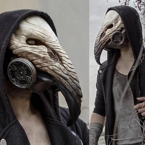 Good Steampunk Plague Doctor Bird Latex PVC Mask Punk Beak Halloween Prof✨ D3P7 - Picture 1 of 8