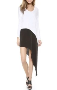 Dress Size XS 0 2 Asymmetrical Silk White Black $315 MASON Net A Porter Michelle - Picture 1 of 7