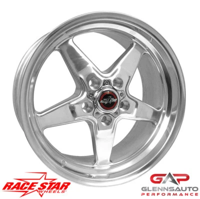 Race Star 17x10,5 (92-705154DP) 2005-2015+ Mustang 5 orejetas - 92 estrella de arrastre pulido Foto 1 de 3