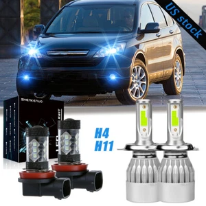 For Honda CRV CR-V 2007-2014 8000K LED Headlight Fog Light Hi/Lo Dual Beam Bulbs - Picture 1 of 10