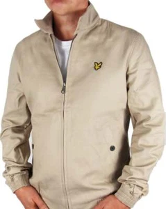 Lyle And Scott Check Lined Harrington Jacket Stone - Picture 1 of 4