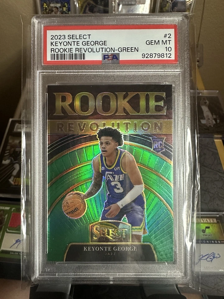 2023 Select Keyonte George Rookie Revolution Green PSA 10 Jazz - Image 1 of 2