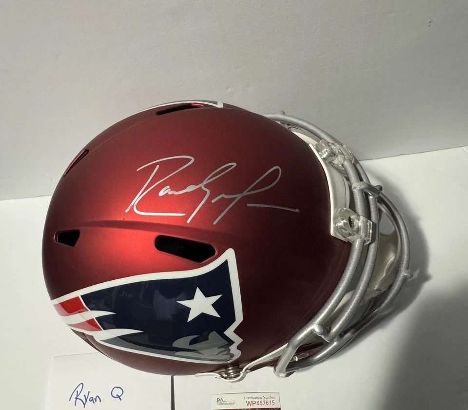 RANDY MOSS New England Patriots SIGNED True BLAZE Full Size Helmet JSA COA - Image 1 of 4