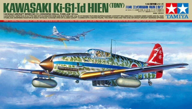 1/48 Tamiya Kawasaki Ki-61-id Hien Tony Ww2 Plastic Model Kit Complete 61115
