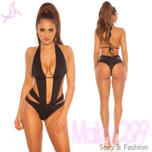 Monokini Donna Costume Intero Slip Brasiliana Scollato Moda Mare - Foto 1 di 12