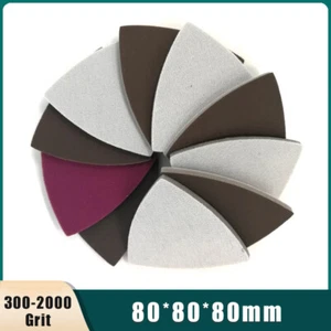 80*80*80mm Triangle Sponge Red Sandpaper Wet And Dry Sanding Discs 300-2000 Grit - Picture 1 of 6