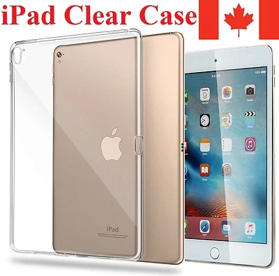 Clear TPU Cover Case For iPad Air 9.7 Mini 4 5 6 Air 9.7 10.2 10.9 Pro 12.9 - Image 1 of 4