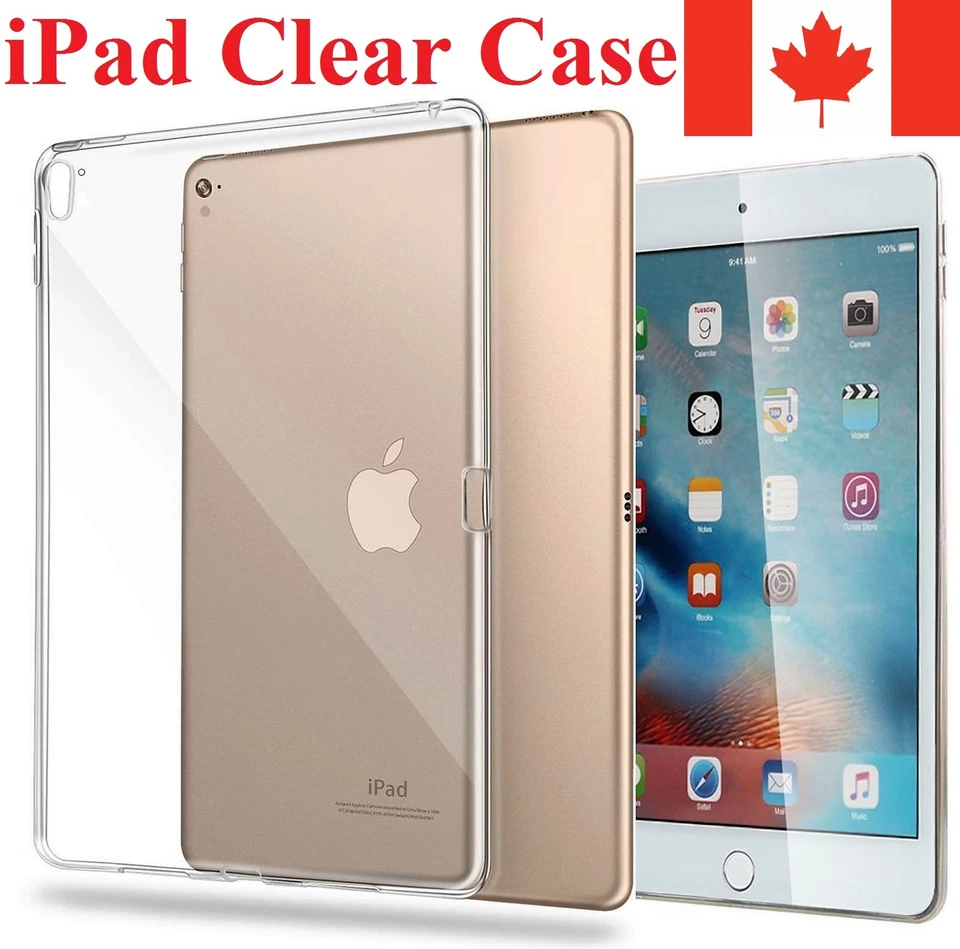 Clear TPU Cover Case For iPad Air 9.7 Mini 4 5 6 Air 9.7 10.2 10.9 Pro 12.9 - Image 1 of 4