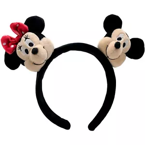 Disney Parks Mickey and Minnie Mouse Plush Headband Exclusive Disneyland US - Picture 1 of 7