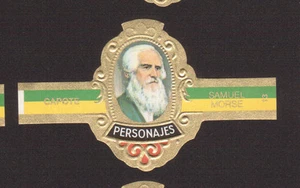 Samuel Morse Code Scarso Inventore Scienziato Fascia di Sigari dall'Europa - Foto 1 di 1