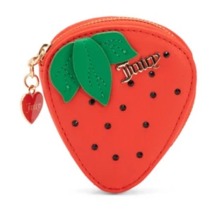 Juicy Couture Strawberry Coin Purse NWT Cool Red - Picture 1 of 3