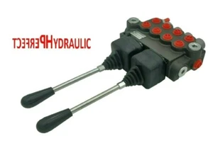 4 BANK Hydraulic Directional Control Valve 2x JOYSTICK 11gpm 40L 4xDA ex - Picture 1 of 3