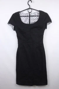 Moschino Black Scoop Neck Short Sleeves Back Zipper Sheath Dress Size S - Picture 1 of 15