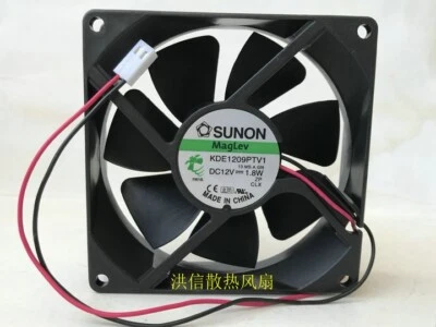 SUNON 9025 KDE1209PTV1 12V 1.8W 90mm chassis power supply 9CM cooling fan 2pin - Image 1 of 3