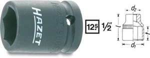 HAZET Kraft Einsatz 12,5mm 1/2 Zoll Außen-Sechskant-Tractionsprofil 19 900S-19 - Bild 1 von 3