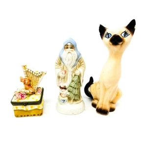 3 Pcs Multicolor Collectible, Home Decorative Figurine Set and Hingebox - Picture 1 of 8