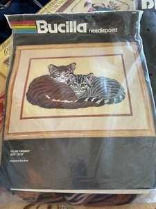 Bucilla Nadelspitze-FELINE FRIENDS #4585 KIT VON EVA BRENT - versiegelt in Kunststoff - Bild 1 von 6