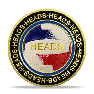 Funny Volleyball Challenge Coin Heads or Tails Flip Decision Coin Gifts For Men - Picture 1 of 14