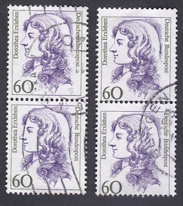 GERMANY 1987 Vertical Pair x2 Mi 1332 German Woman: Dorothea Erxleben (1715- - Picture 1 of 1