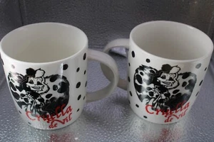 Cruella De Vil Disney Mug Collectable new x2 - Picture 1 of 5