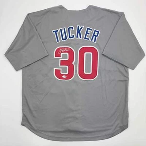 Autographed/Signed Kyle Tucker Chicago Grey Baseball Jersey JSA COA - Picture 1 of 3
