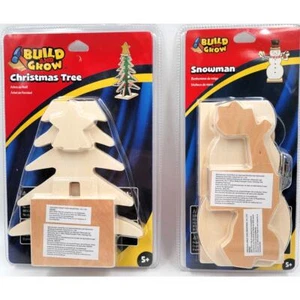 Kits de proyecto de árbol de Navidad y muñeco de nieve de madera para cultivar y construir niños 5+ - Imagen 1 de 2