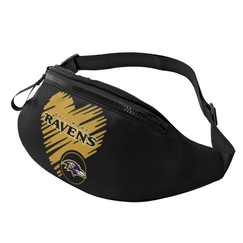 Baltimore Ravens Running Belt Love Style Camping Waist Bag Dot Zip Belt Bag Cover