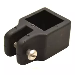 SeaArk Boat Bimini Bracket | 2 3/8 x 1 1/8 x 1 Inch Black Plastic - Picture 1 of 2