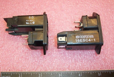 QTY (1) 16ESC4-1 CORCOM POWER ENTRY MODULE RECEPTACLE 10A 250V NOS - Image 1 of 4