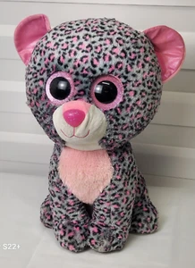 Peluche Ty Beanie Boo Tasha il leopardo extra large jumbo 16,75 pollici occhi luminosi - Foto 1 di 11