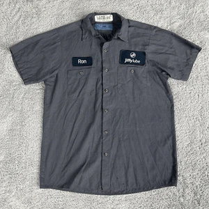 Troegs Independent Brewing Short Sleeve Button Up Shirt M Grey - Picture 1 of 14
