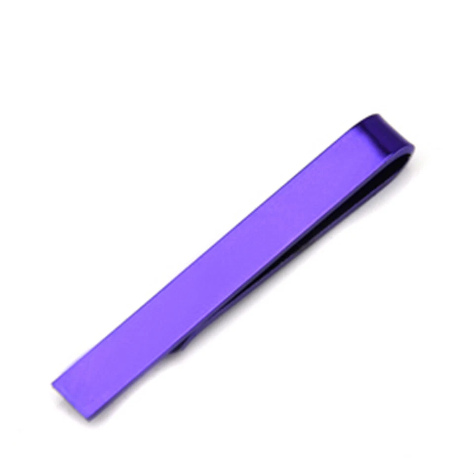 Men Solid Color Stainless Steel Metal Tie Bar Clip Wedding Party Necktie Clasp - Image 1 of 1