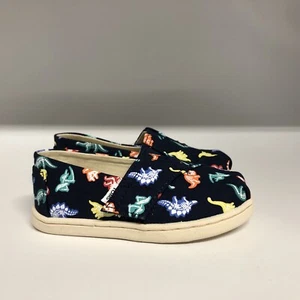 Toms Belmont Navy Dino Bones Youth Size 7 - Picture 1 of 7