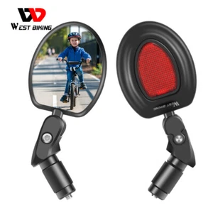 WEST BIKING 360° Rotatable Bicycle Rearview Mirror Cycling Bike Rear View Mirror - Picture 1 of 16