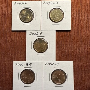 2002 A D F G J Germany 20 Euro Cent Uncirculated - Picture 1 of 2